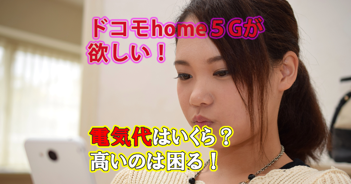 ドコモhome5Gの電気代はいくら？