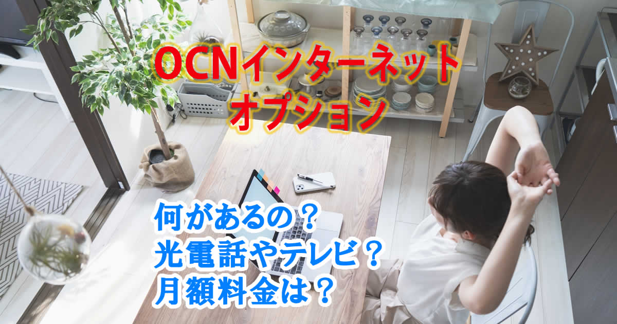 OCNインターネットのオプションは何があるの？光電話やテレビ？月額料金は？