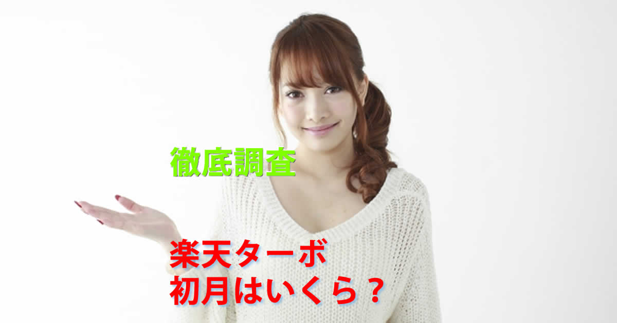 楽天ターボの初月の初期補用は？