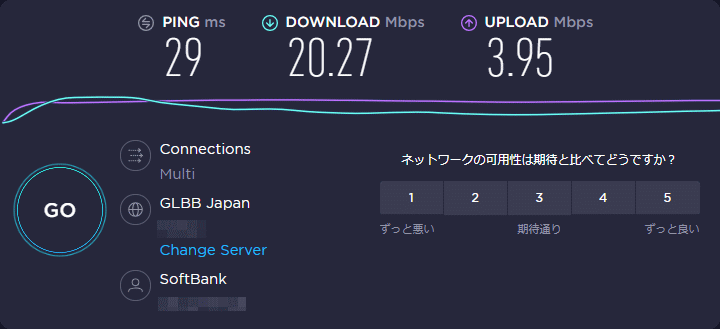 速度計測_昼_PC_Speedtest